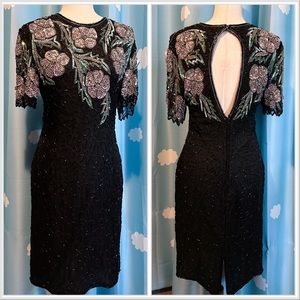 Vintage silk beaded dress.